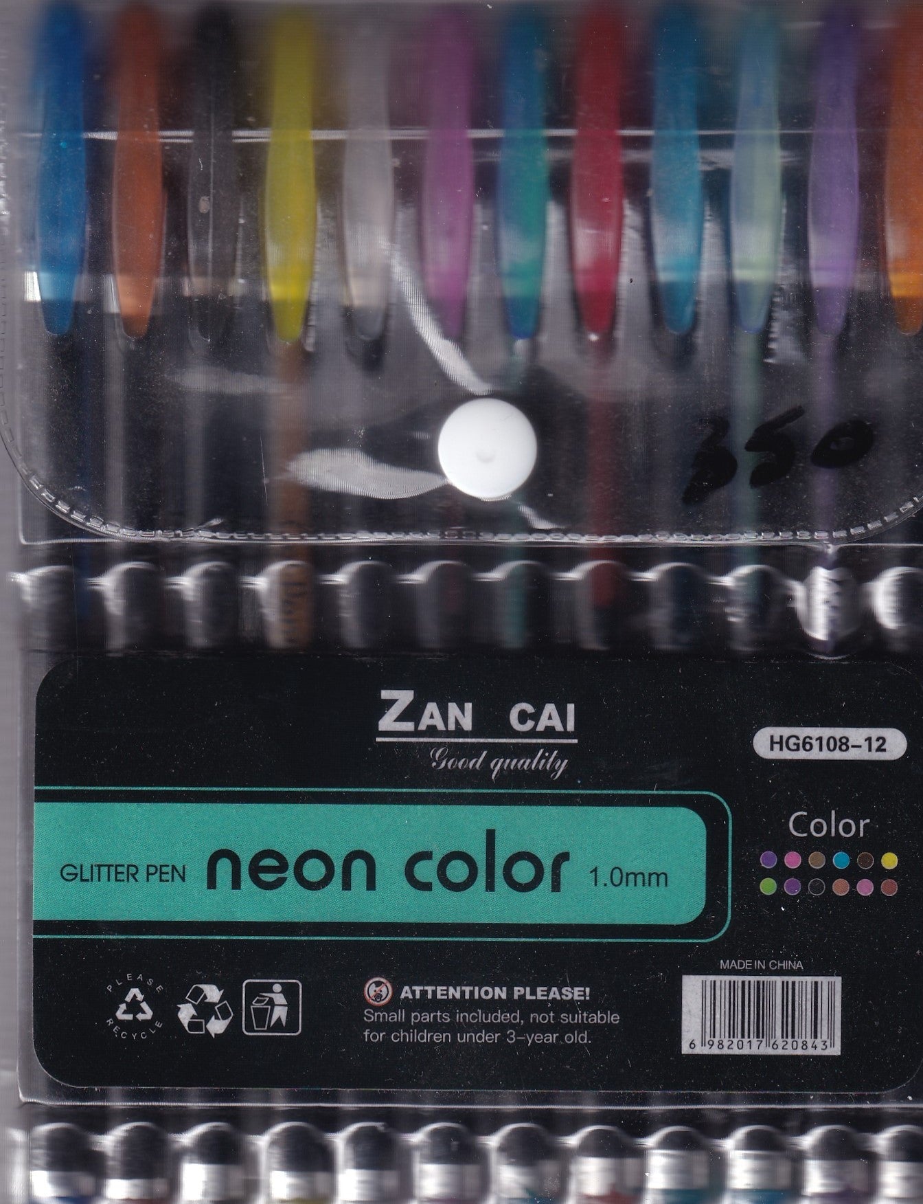 Glitter Pena Set 12 Pc