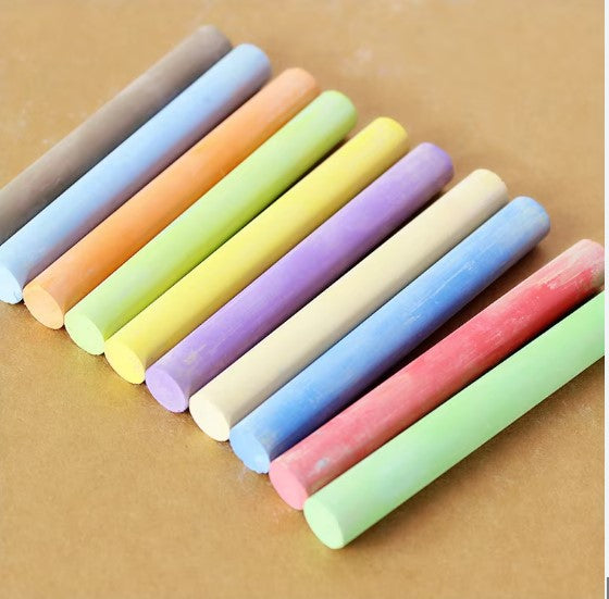 Iqra Dustless Colored School Chalk - 24 Sticks Box - Ideal for Blackboard Use