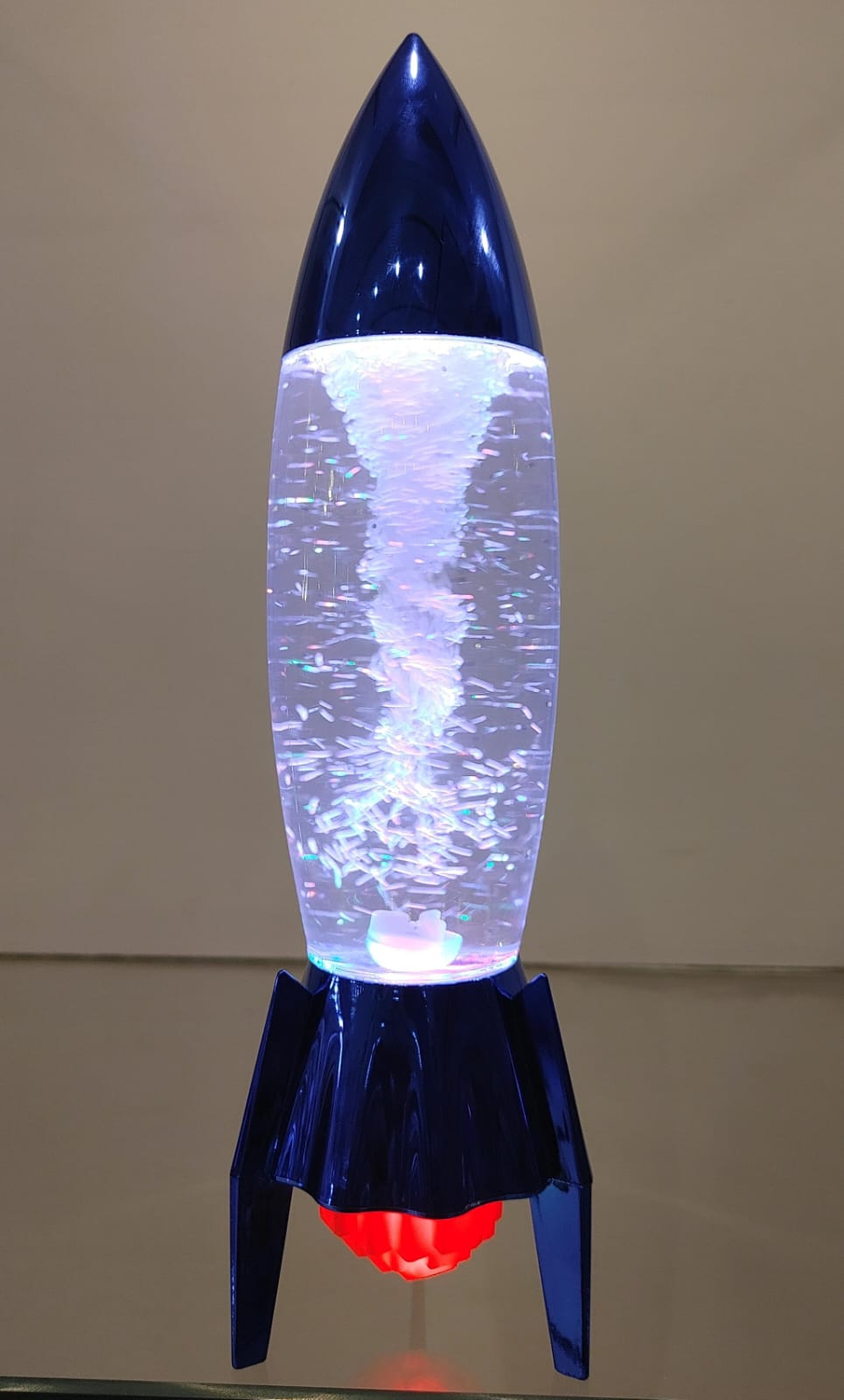 Lava Glitter Lamp – Multi-Color LED Rocket Night Light with Type-C Port for Kids