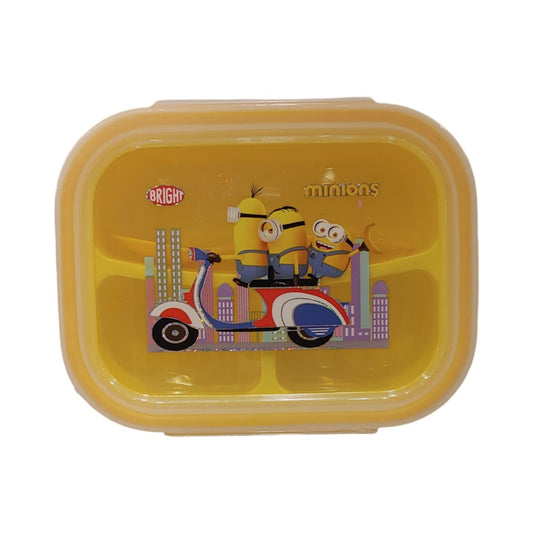 High-Quality Plastic School Lunch Box with Cartoon Character – Safe, Stylish & Fun!