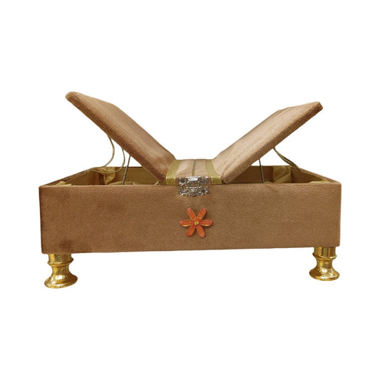 Fancy Wooden & Velvet Quran Stand – Premium Foldable Rehal for Elegant Quran Recitation