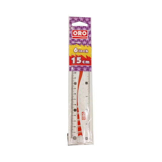 ORO 6-Inch Plastic Scale | Durable and Precise Measuring Tool