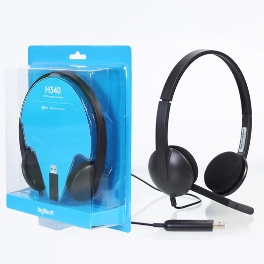 Logitech USB Headset H340 – Clear Digital Sound for Work, Study & Entertainment