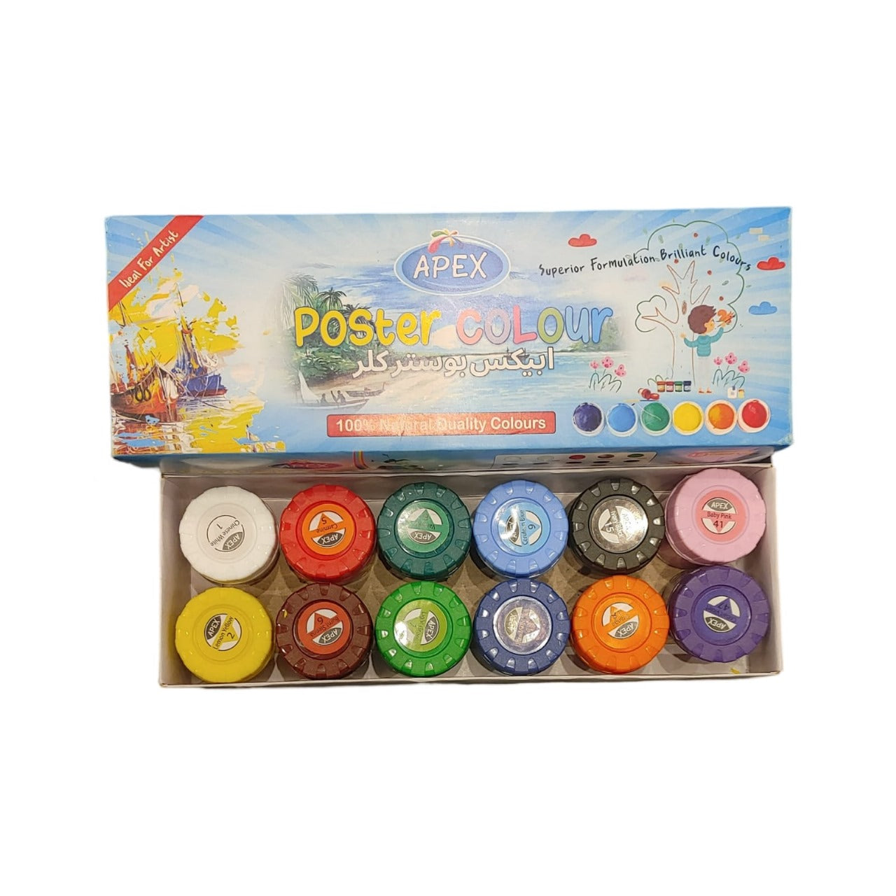 Apex Poster Colors – Bright, Smooth, and Washable Paints for Art and School Projects