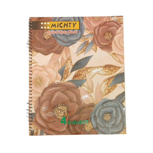 Mighty Spiral Notebook – 4 Subject One Notebook. Four Subjects. Stay Organized.