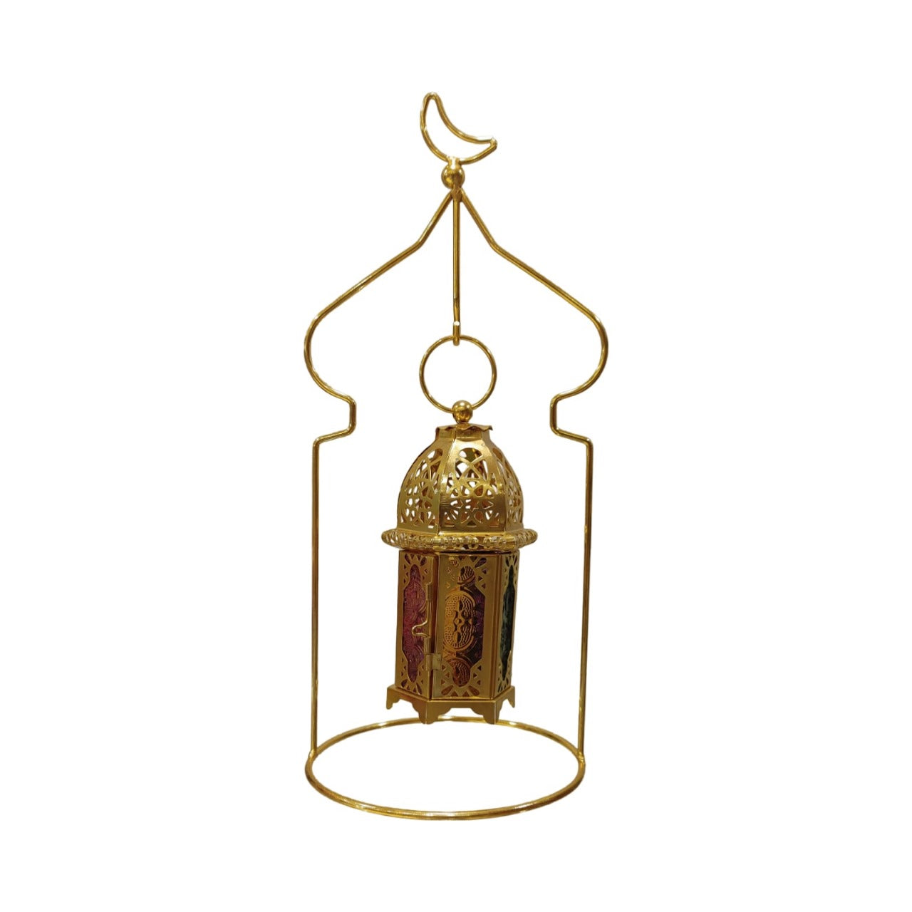 Golden Steel Candle Stand – Elegant Décor for Home and Events