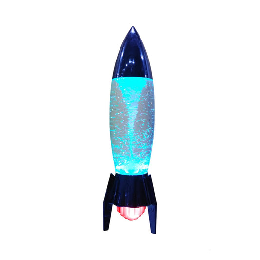 Lava Glitter Lamp – Multi-Color LED Rocket Night Light with Type-C Port for Kids
