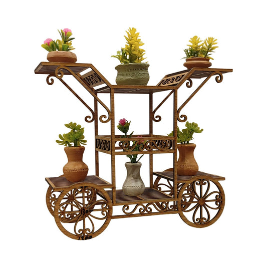 Large Wooden Flower Trolley Decoration Piece – Rustic Floral Cart for Home, Garden & Event Décor