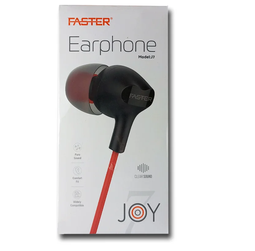 Faster Joy 7 Earphone / Widely Compatible For Android / IOS / Desktop PC / Laptop With HD Clear Sound Quality 3.5mm Jack Hands-free