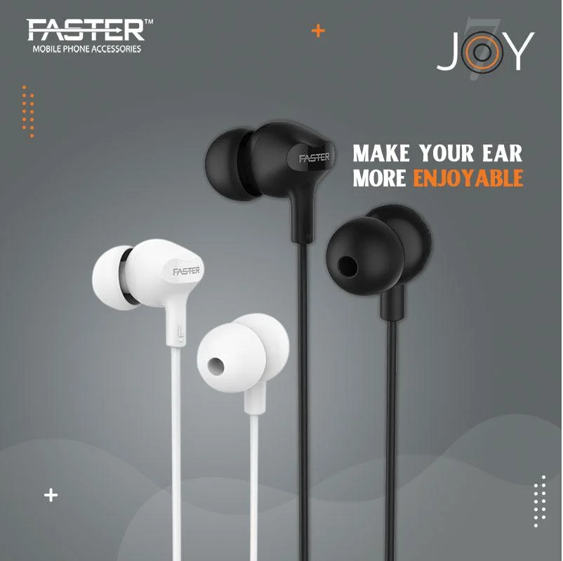 Faster Joy 7 Earphone / Widely Compatible For Android / IOS / Desktop PC / Laptop With HD Clear Sound Quality 3.5mm Jack Hands-free