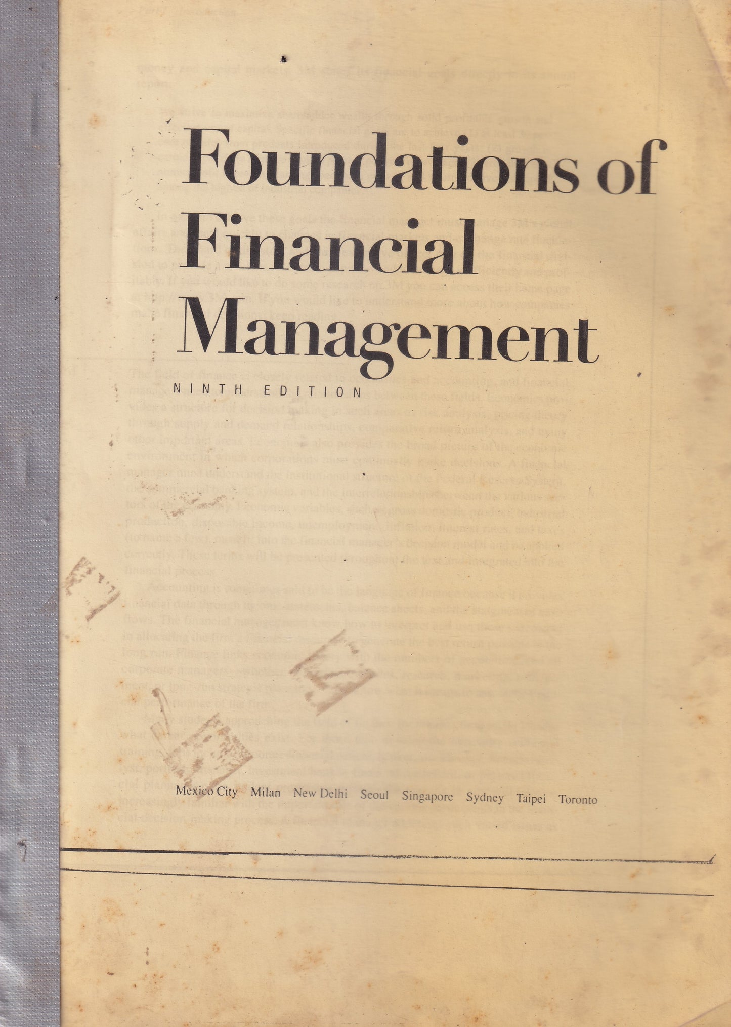 Foundations Of Financial