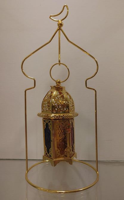 Golden Steel Candle Stand – Elegant Décor for Home and Events