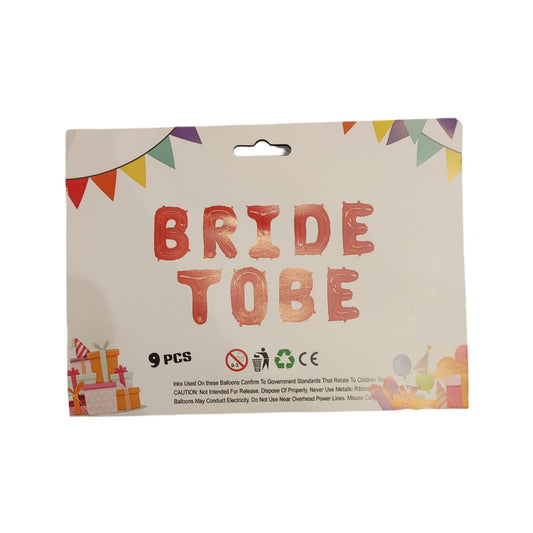 Bride To Be Foil Balloon – 9 Piece Set | Elegant Bachelorette & Bridal Shower Party Decoration
