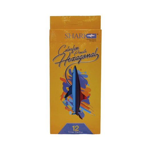 Shark Large 12 Color Pencils | Vibrant, Smooth Coloring for Kids and Artists