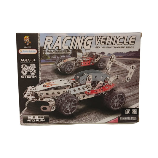 Racing Vehicle Stainless Steel Construction Set – 105 Pcs with Tool Kit