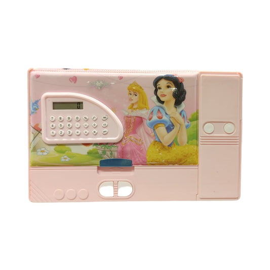 Big Pencil Box with Calculator – Fun Cartoon Character Design for Kids