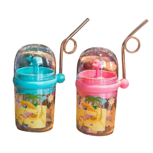 Kids Straw Water Bottle – 250ML | Leak-Proof & BPA-Free Bottle for School & Travel